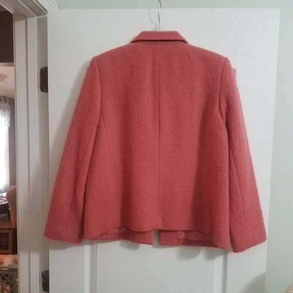 Vintage Josephine Chaus Mohair Wool Peach Jacket EUC 1day SALE - Picture 2 of 4